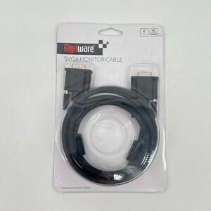 Radio Shack GigaWare SVGA 6' Monitor Cable PC or MAC to TV Ferrite Coil Filters